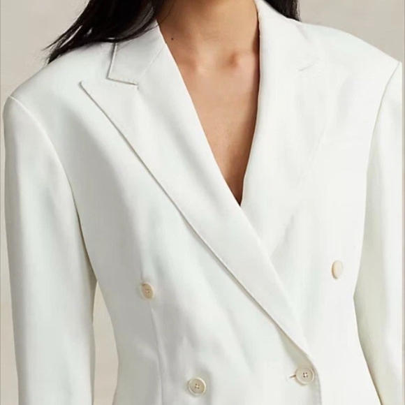 NWT Polo Ralph Lauren Satin Oversized Blazer Size 0 - Picture 4 of 10